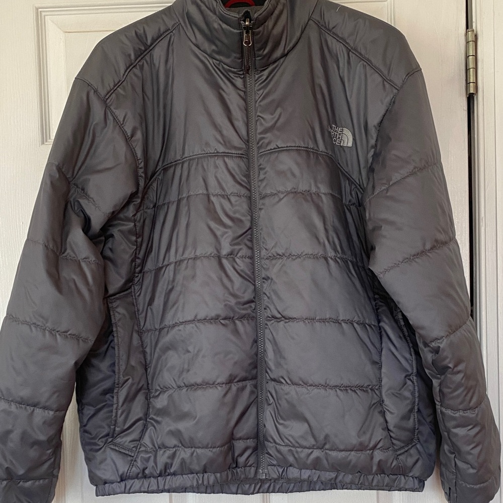The North Face Men's Charcoal Gray Quilted Puffer Jacket